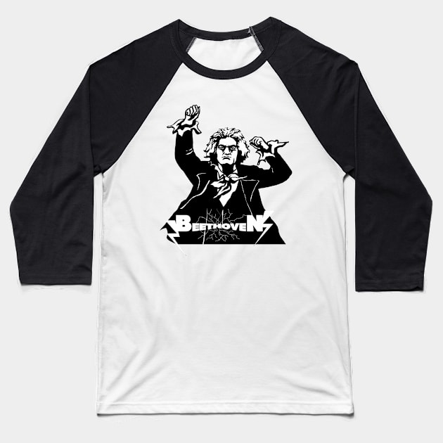 beethoven Baseball T-Shirt by HelenaCooper